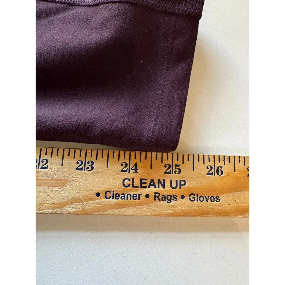 Zella Womens Purple Ribbed Moto Paneled High Waist Leggings Size‎ Large Plum